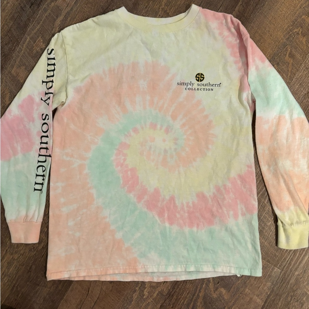Girls Tie dye simply southern long sleeve